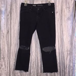 Mid-Rise Open Knee Pants size 6